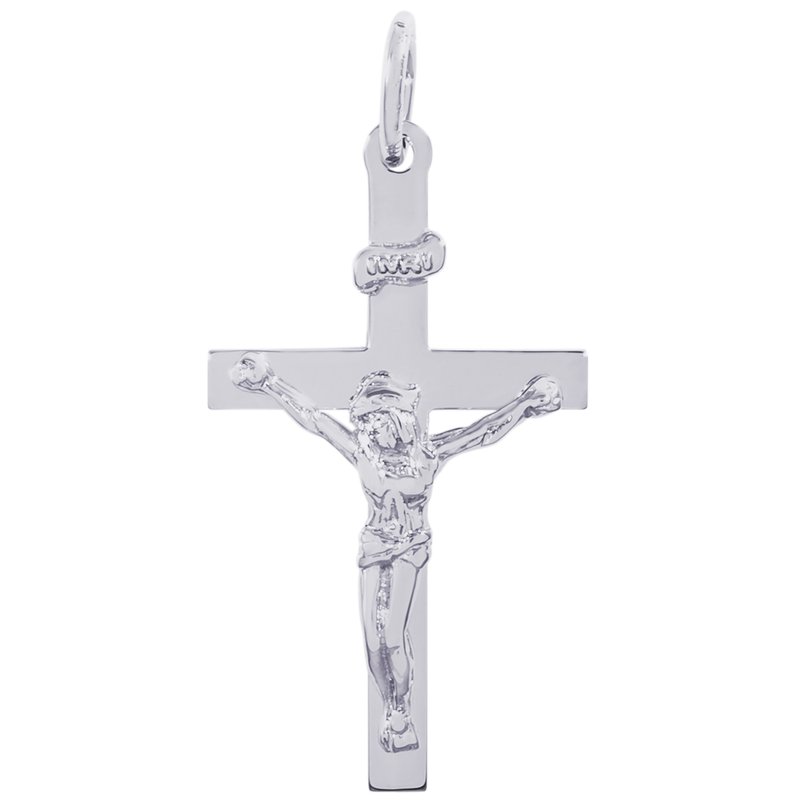 Rembrandt Sterling Silver Crucifix Charm.