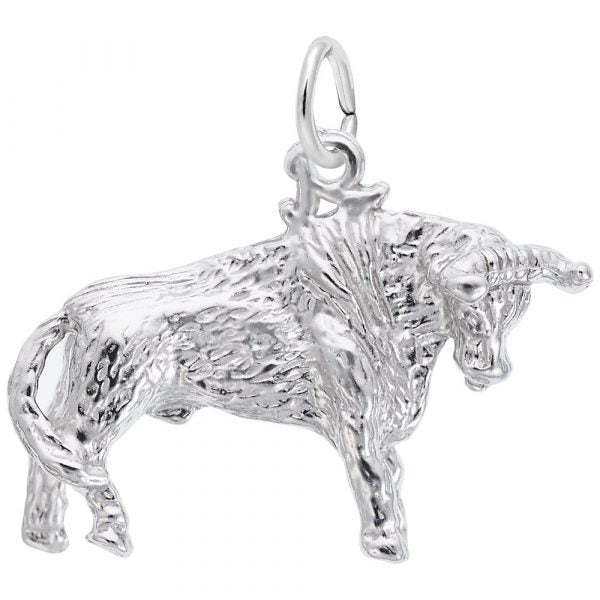 Rembrandt sterling silver Bull Charm.
