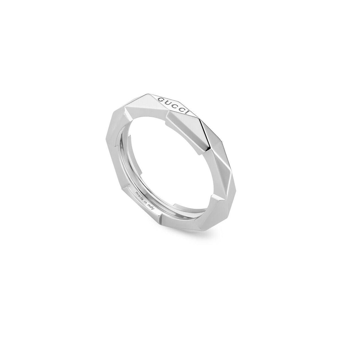 Gucci 18KT White Gold Link To Love Ring.