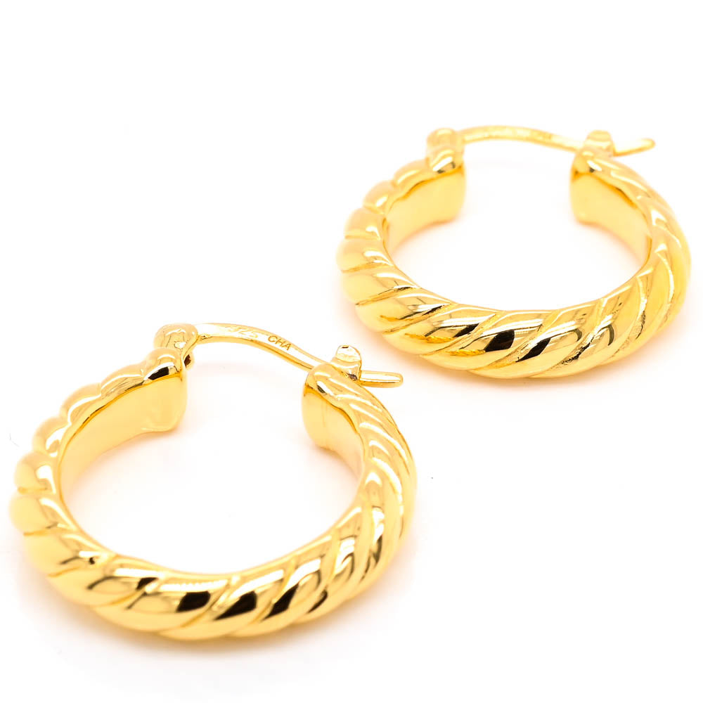 Sterling Silver 30mm Hoop Earrings.
