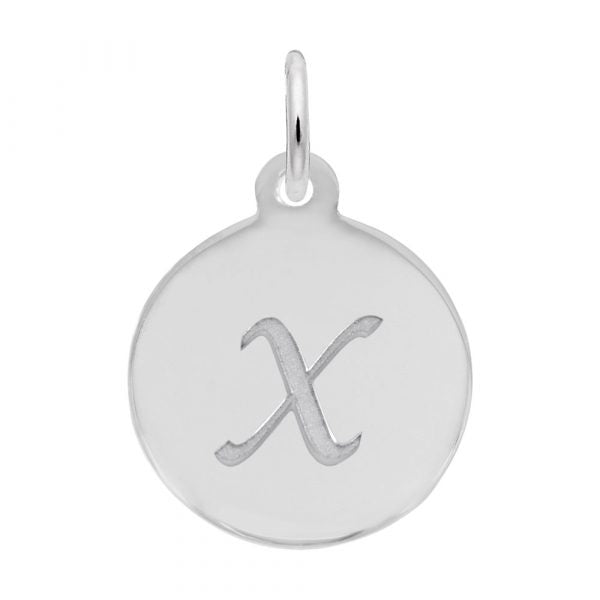 Rembrandt Sterling Silver Script Letter "X" Initial.