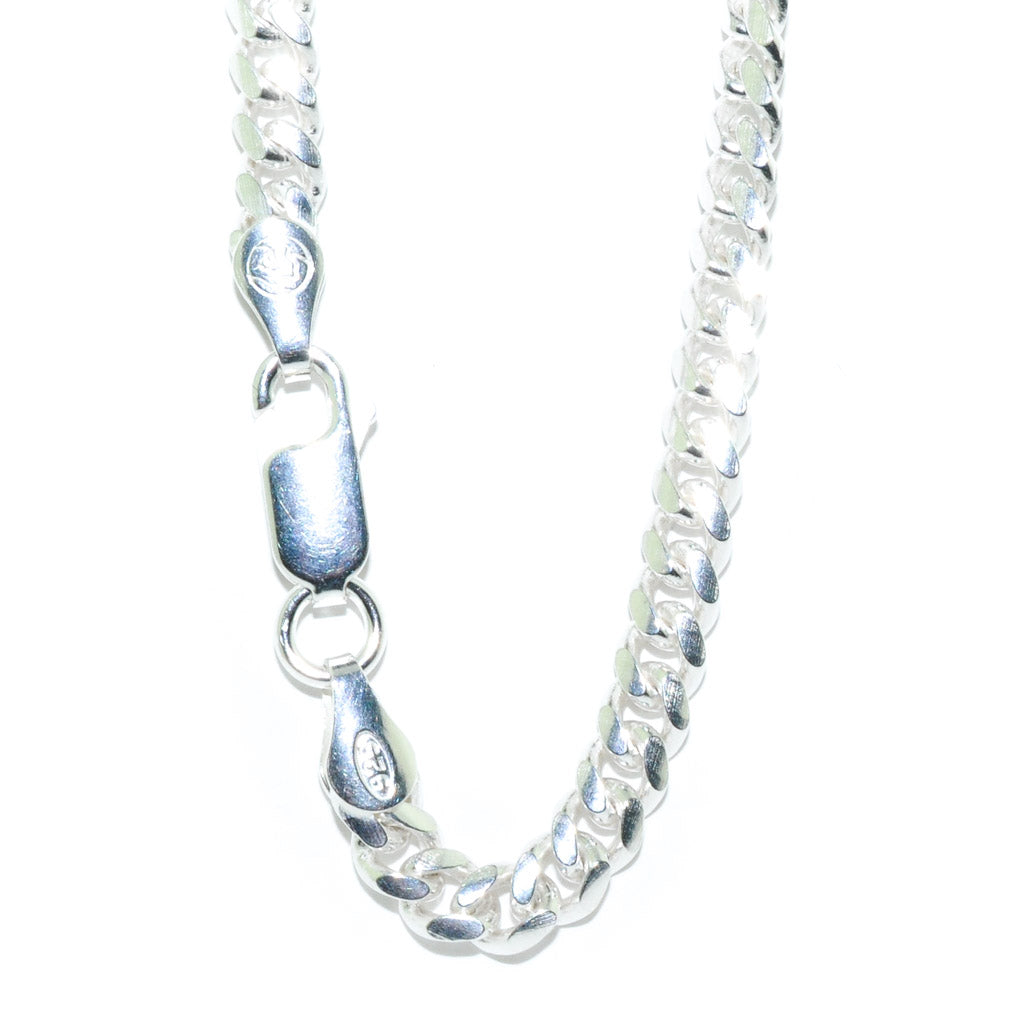 Sterling Silver 22" 7.5MM Cuban Link Chain.