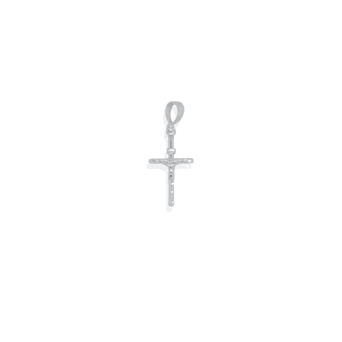 Sterling Silver Rhodium Plated Crucifix Pendant