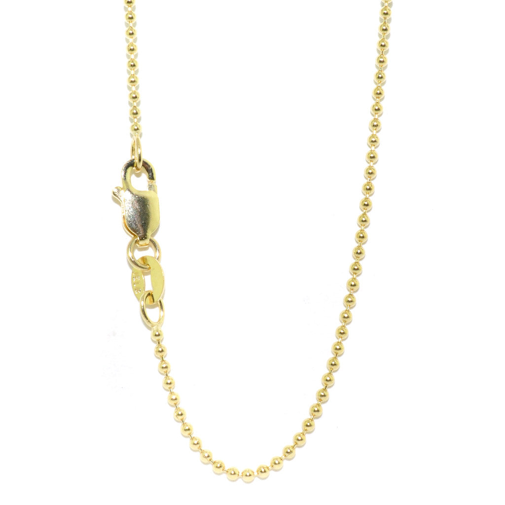 10KT Yellow Gold 20" Bead Chain.