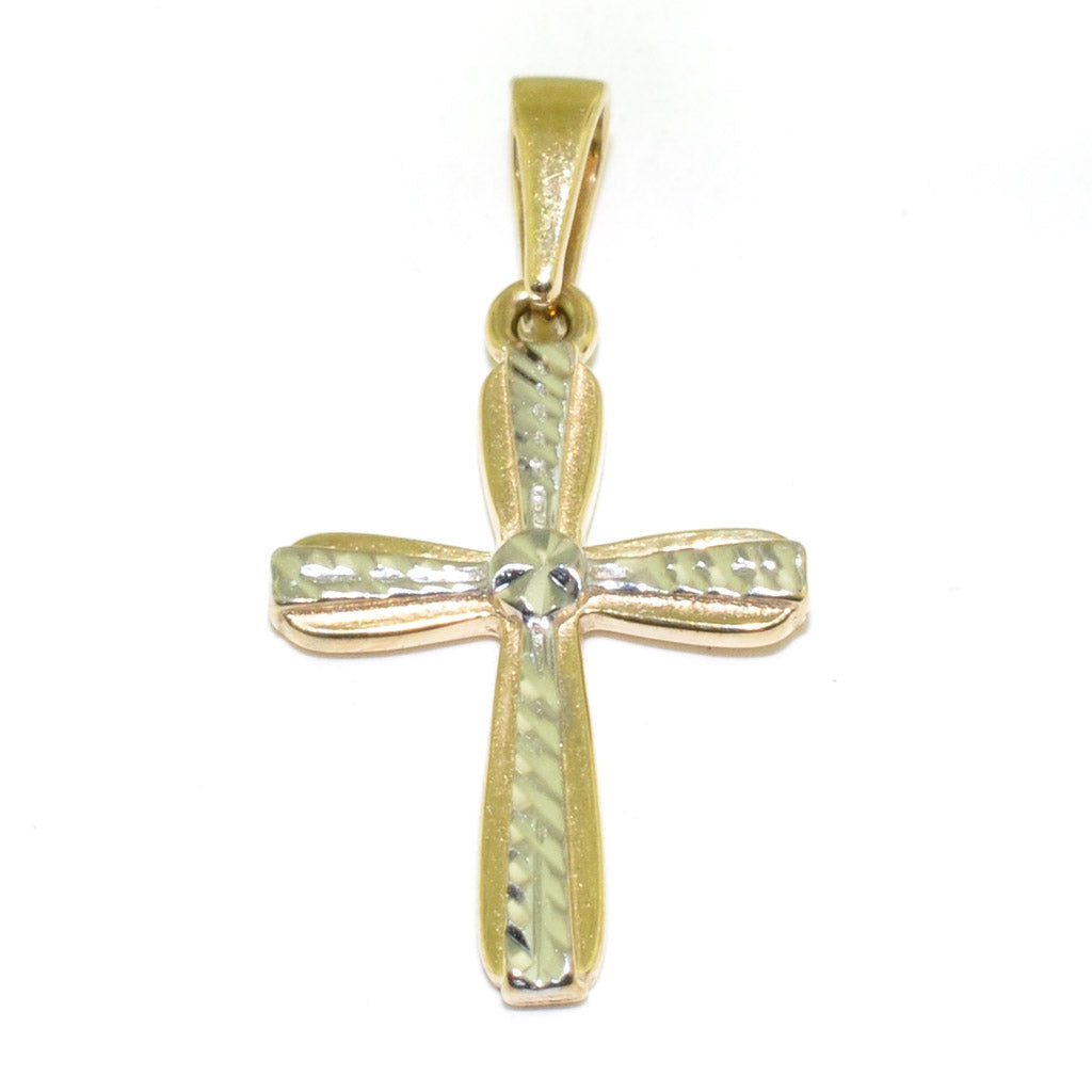 10KT Yellow Gold 22x11 Cross Pendant.
