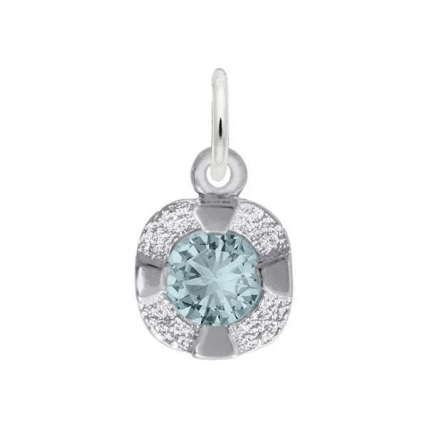 Rembrandt Sterling Silver Petite birthstone Mar.