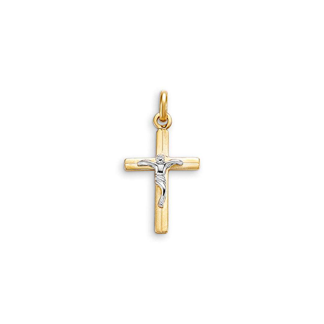 Bella 'Faith' 10KT Two-Tone Crucifix Pendant.
