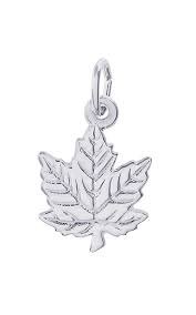 Rembrandt Sterling Silver Maple Leaf Charm.