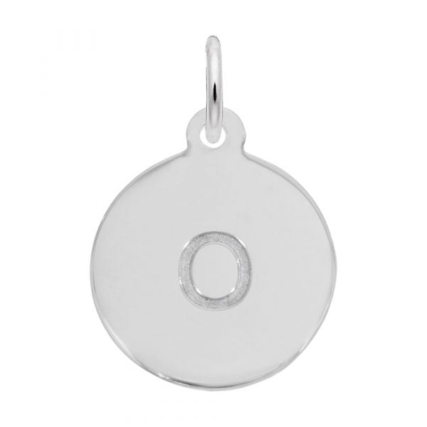 Rembrandt Sterling Silver Block Letter "o" Charm.