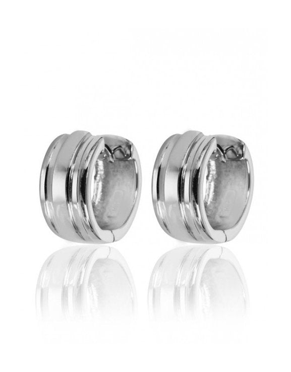 Larus Sterling Silver 10MM Huggies Earrings.