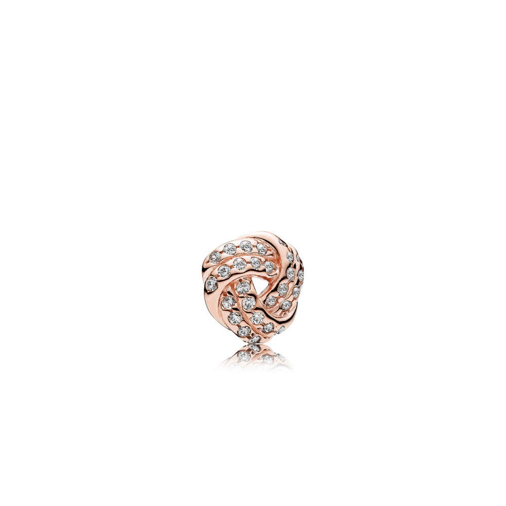 Sparkling Love Knot Petite, Clear CZ