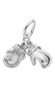 Rembrandt Sterling Silver Boxing Gloves Charm.