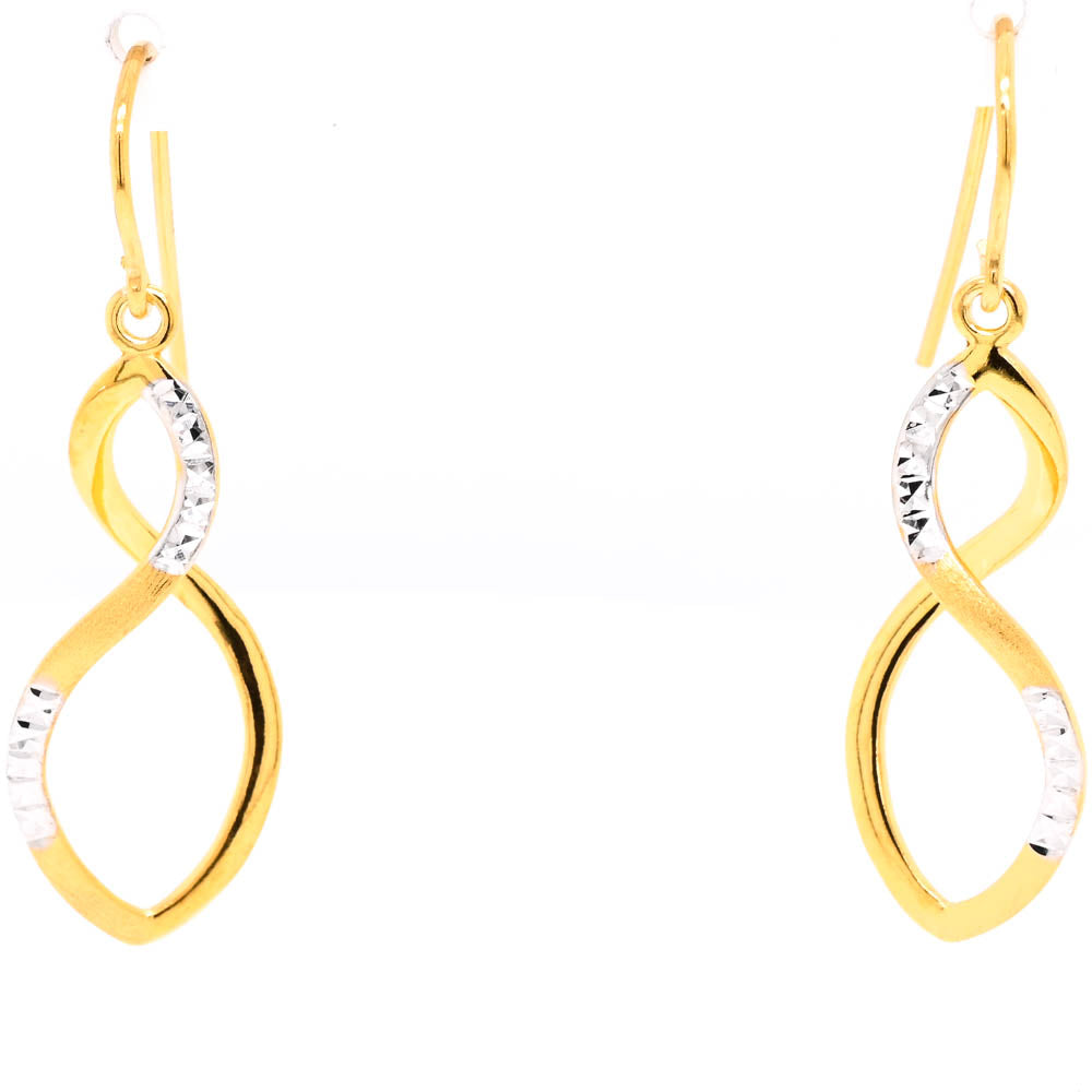 Larus Sterling Silver Infinity 1" Dangle Earrings
