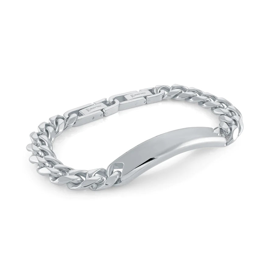 Italgem Steel Stainless Steel ID Plate 8.5" 10MM Curb Bracelet