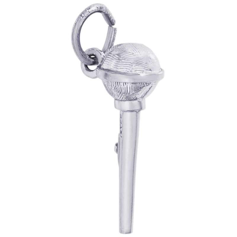 Rembrandt Sterling Silver Music Microphone Charm.