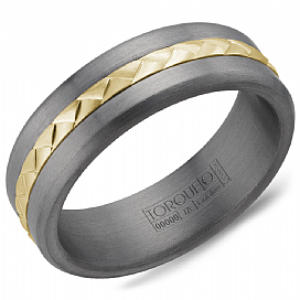 Torque 14KT Yellow Gold & Tantalum Wedding Band.