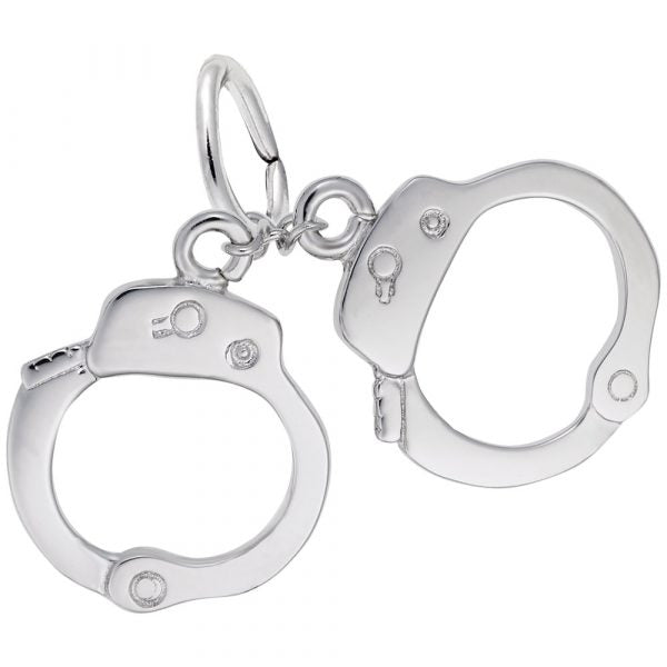 Rembrandt Sterling Silver Handcuffs Charm.