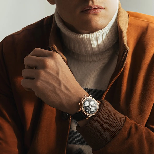 Rayond Weil Millesime Automatic Tri-Compax Chronograph Black Sector Dial 39mm Watch. 7765-PC5-20631