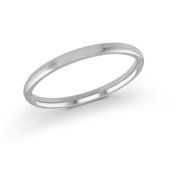 10KT White Gold 2mm Wedding Band.
