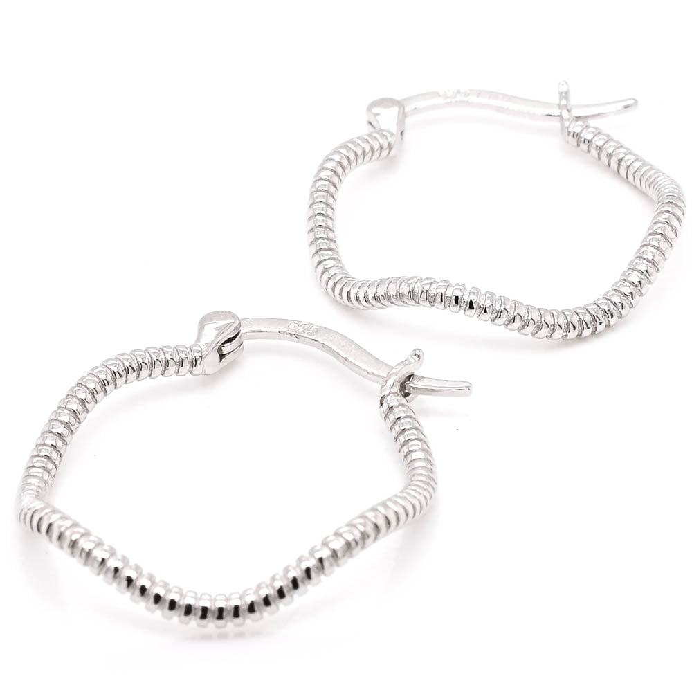 Sterling Silver 20mm Hoop Earrings.