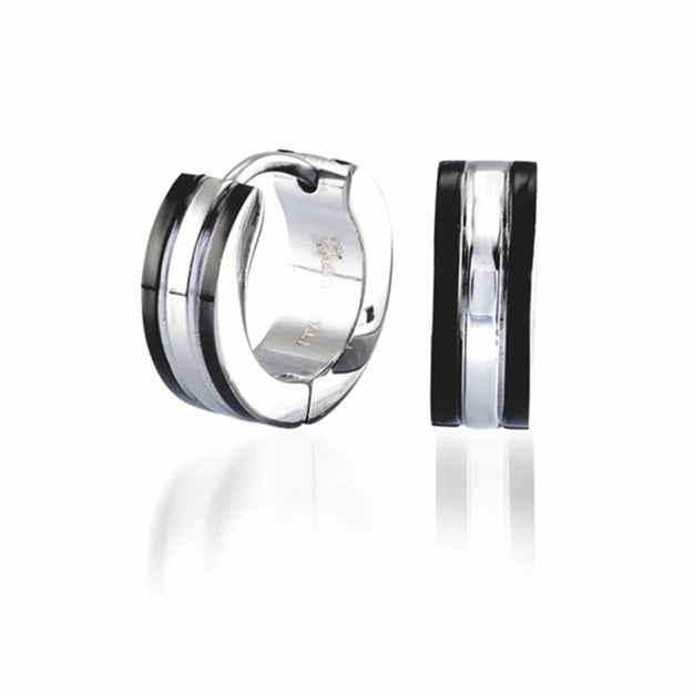 Italgem steel 14mm Huggies Earrings.