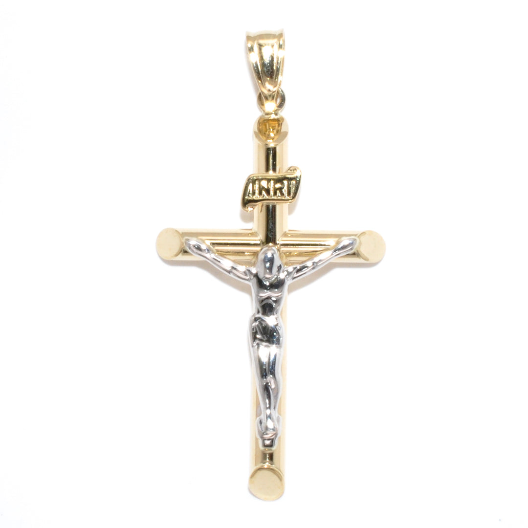 10KT Yellow Gold 38x22MM Crucifix Pendant.