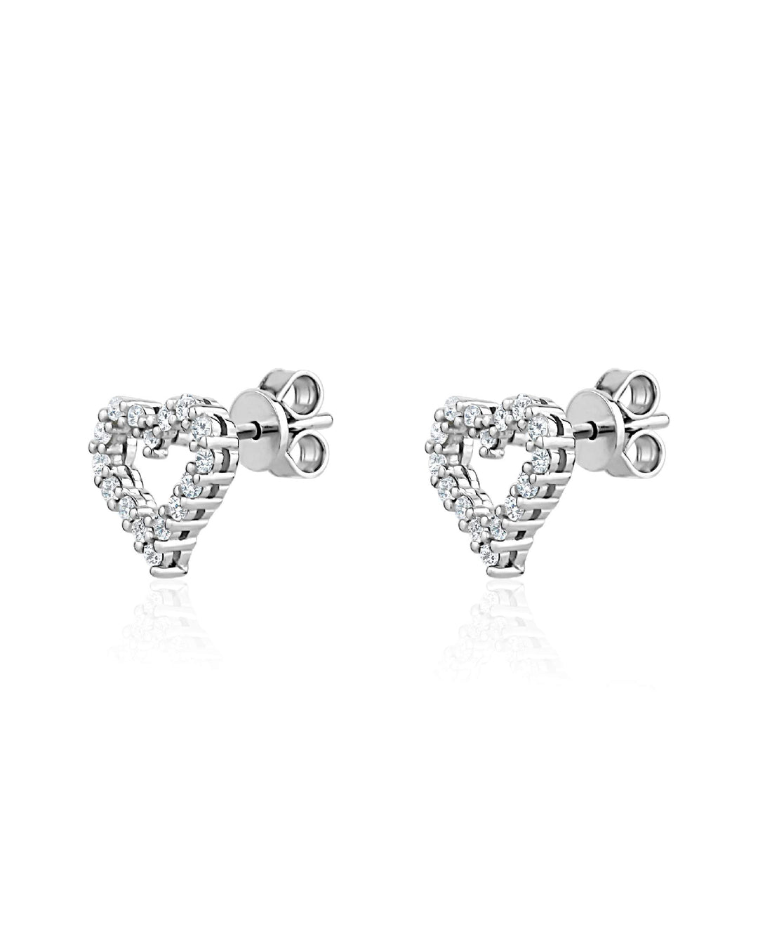 Larus Sterling Silver 0.50CTW Moissanite Heart Stud Earrings.
Earri