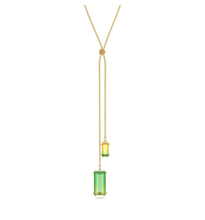 Swarovski Millenia Y pendant Multicolored, Gold-tone plated