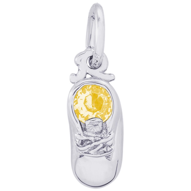 Rembrandt Sterling Silver November Baby Bootie Charm.