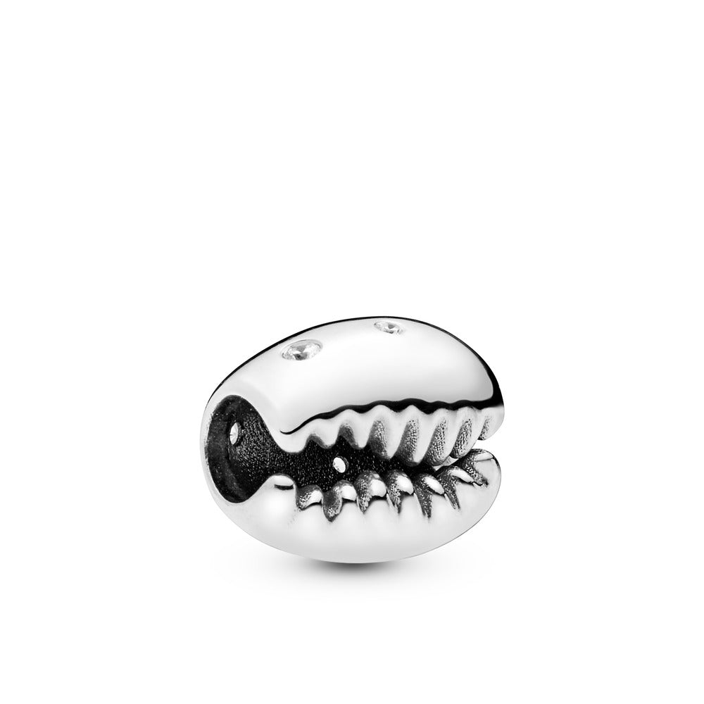 Sparkling Coffee Bean Shell, Clear CZ