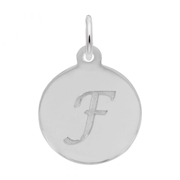 Rembrandt Sterling Silver Script Letter "F" Initial.