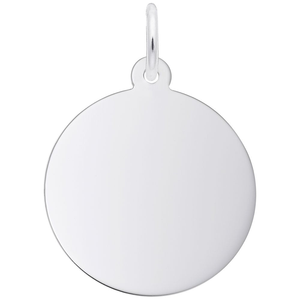 Rembrandt Sterling Silver Classic 19MM Disc Charm.