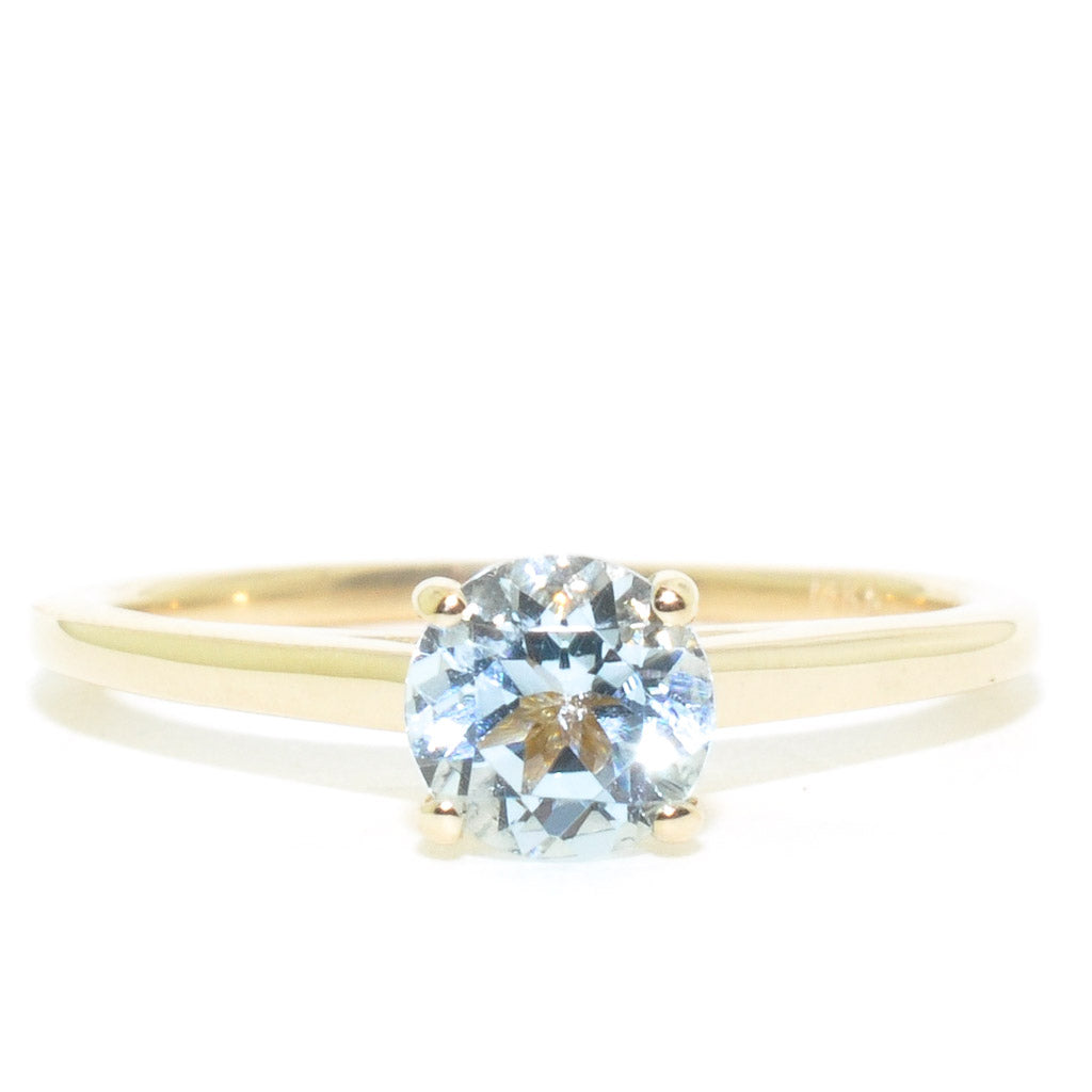 14KT Yellow Gold Aquamarine Ring.