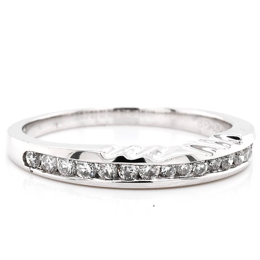 14KT White Gold 0.30CTW Diamond Wedding Band.
