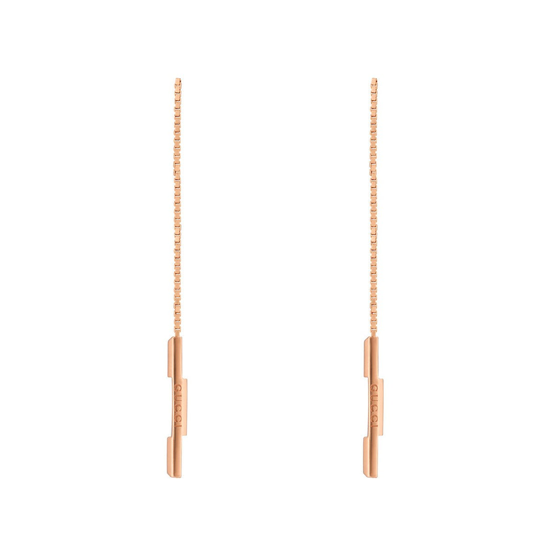 Gucci Link to Love chain earrings with 'Gucci' bar