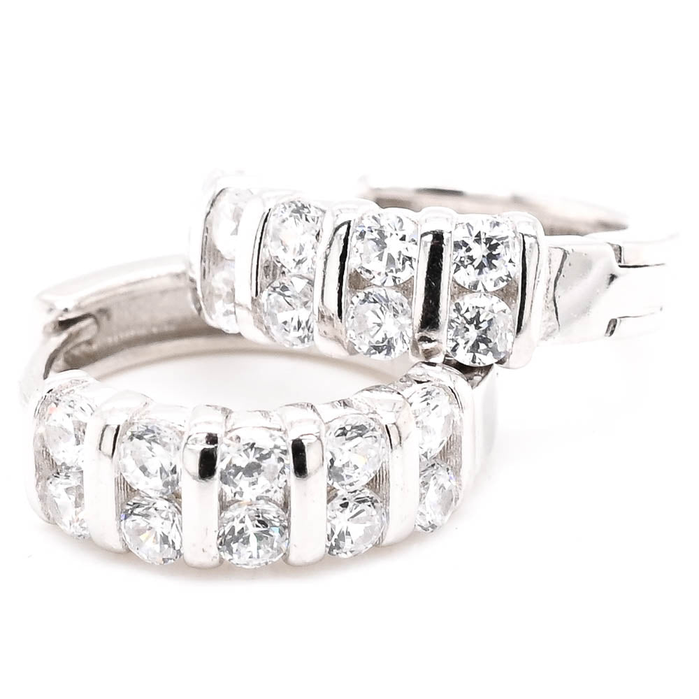 Sterling Silver 15mm Huggie Earrings.