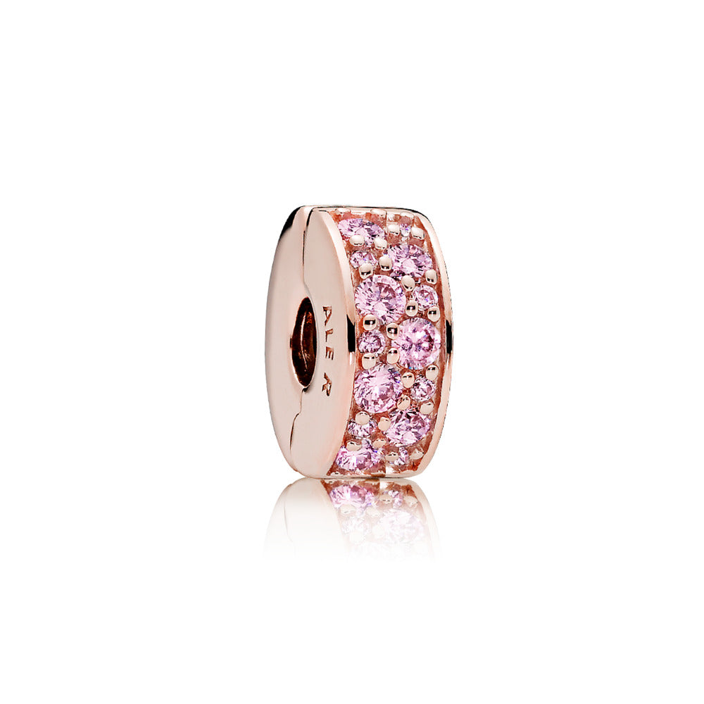 Pink Pave Clip Charm