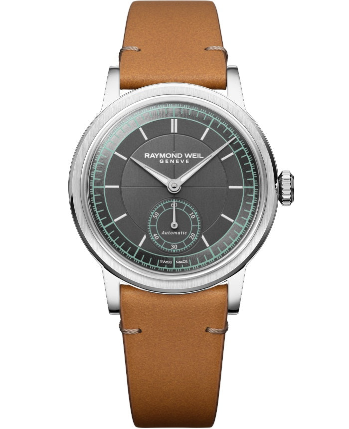 Raymond Weil Millesime Automatic Small Seconds Menthol Minute Track 35mm Watch. 2130-STC-60521