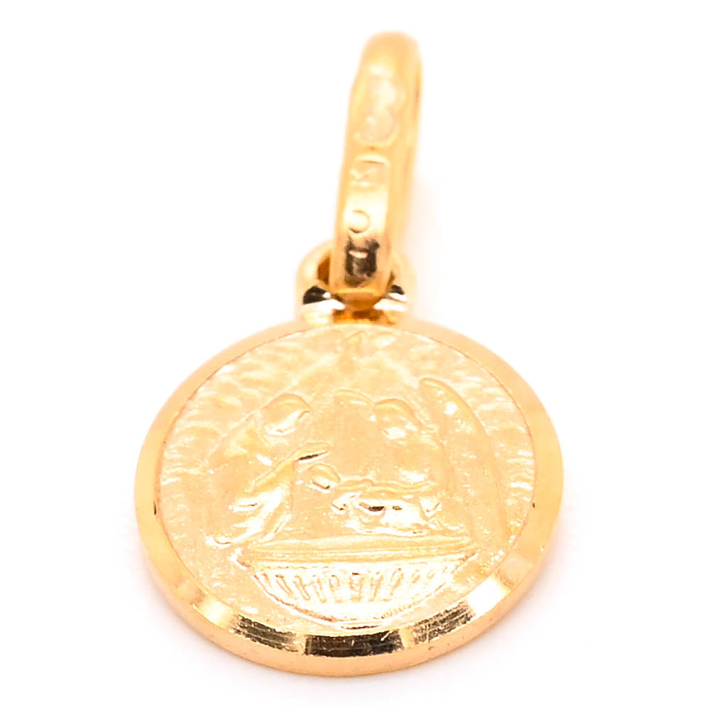 10KT Yellow Gold 8mm Baptism Pendant.