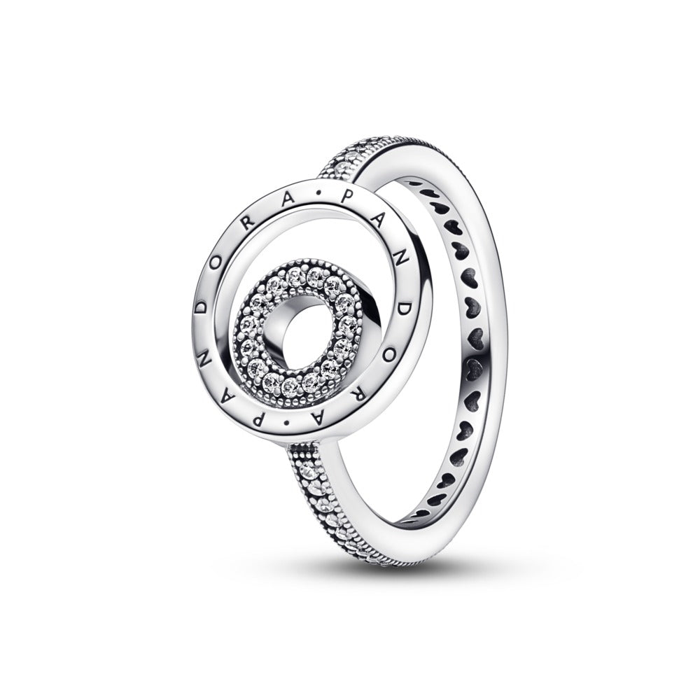 Pandora Signature Logo Circles Pav� Ring
