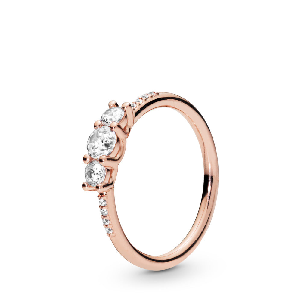 Clear Three-Stone Ring