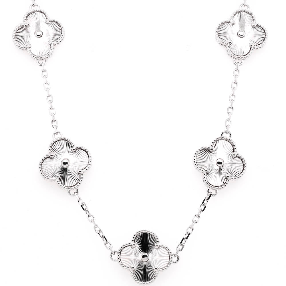 Sterling Silver 18" Multi Clover Necklace.