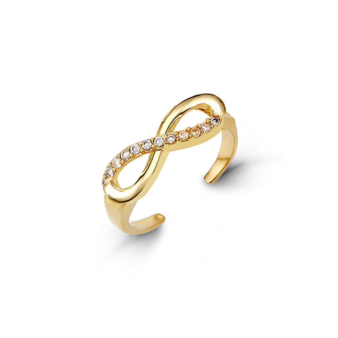 Bella 'Pebbles' 10KT Yellow Gold and C.Z. Infinity Toe Ring.