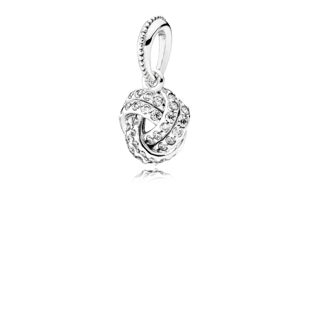 Sparkling Love Knot, Clear CZ