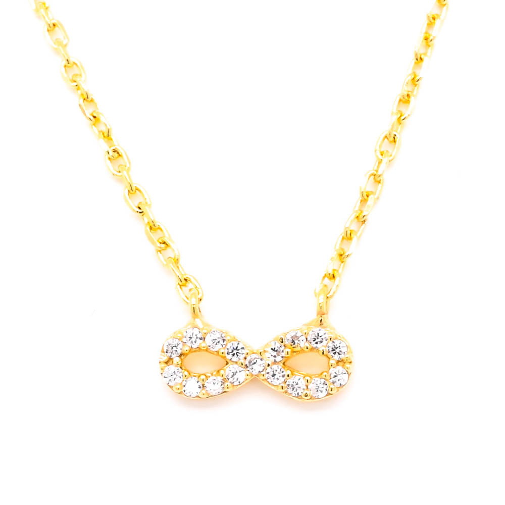 Sterling Silver 18" Infinity C.Z Necklace.
