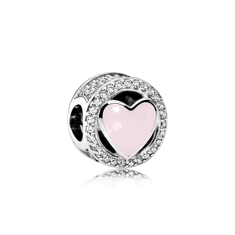 Wonderful Love, Soft Pink Enamel & Clear CZ