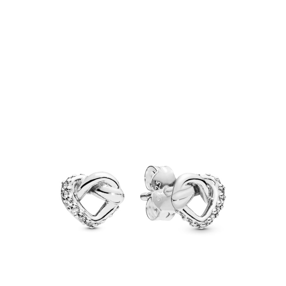 Knotted Heart Stud Earrings