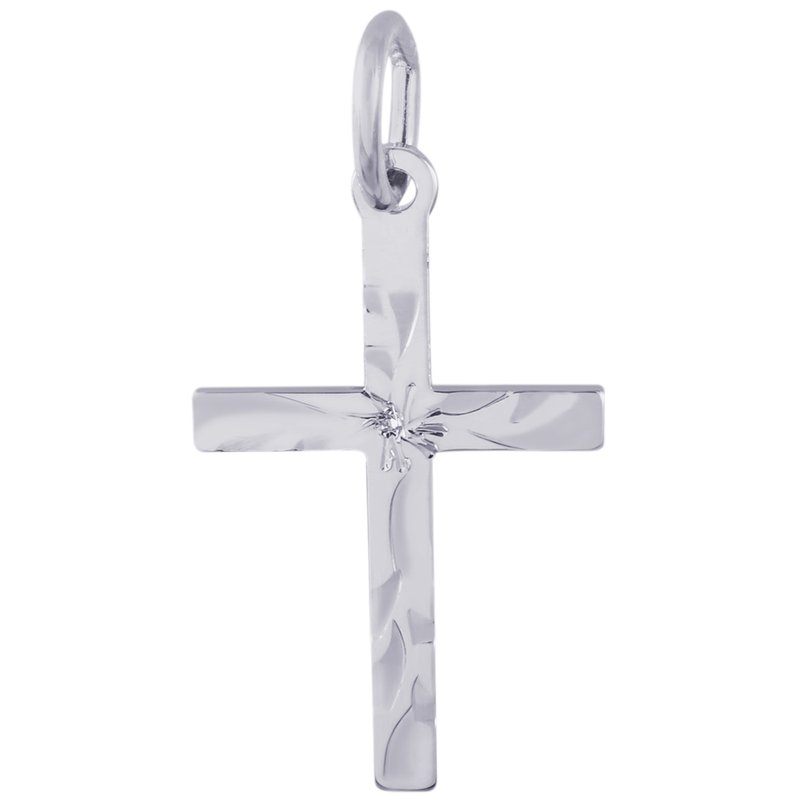 Rembrandt Sterling Silver Cross Charm.