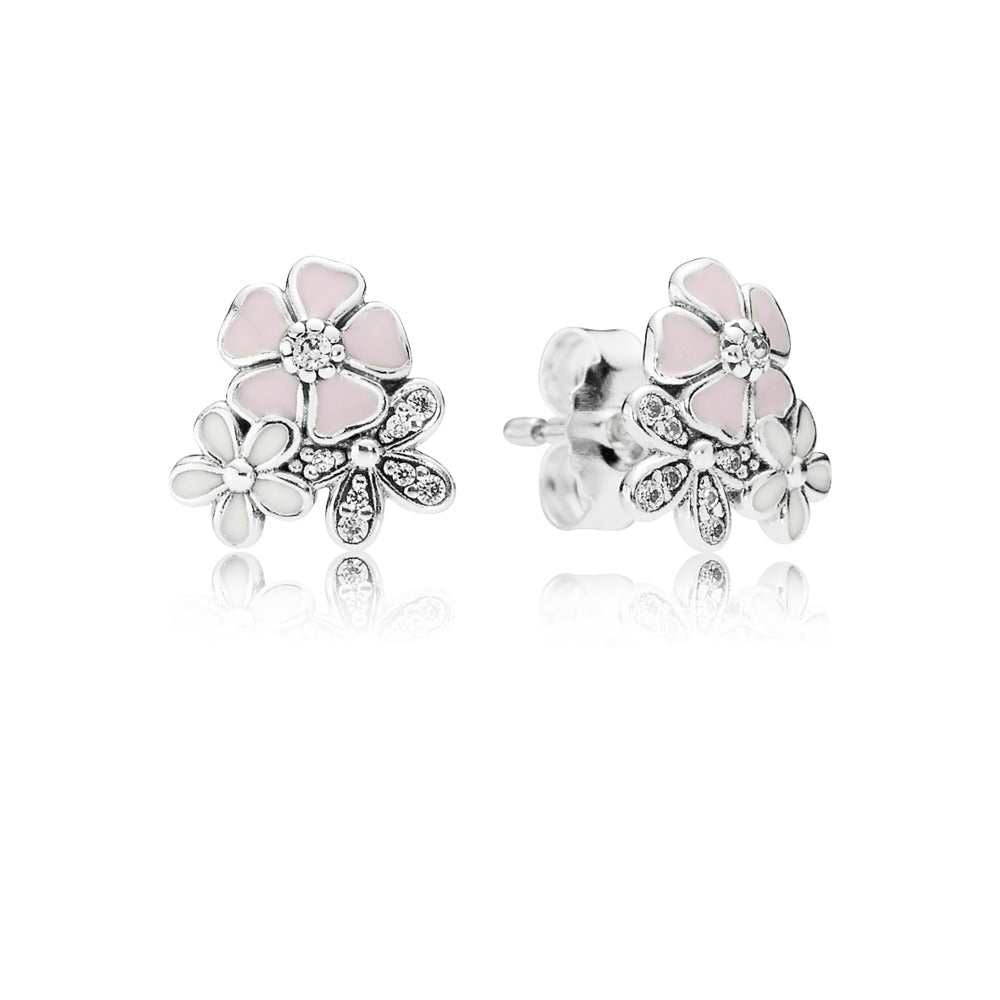 Poetic Blooms, Mixed Enamels & Clear CZ