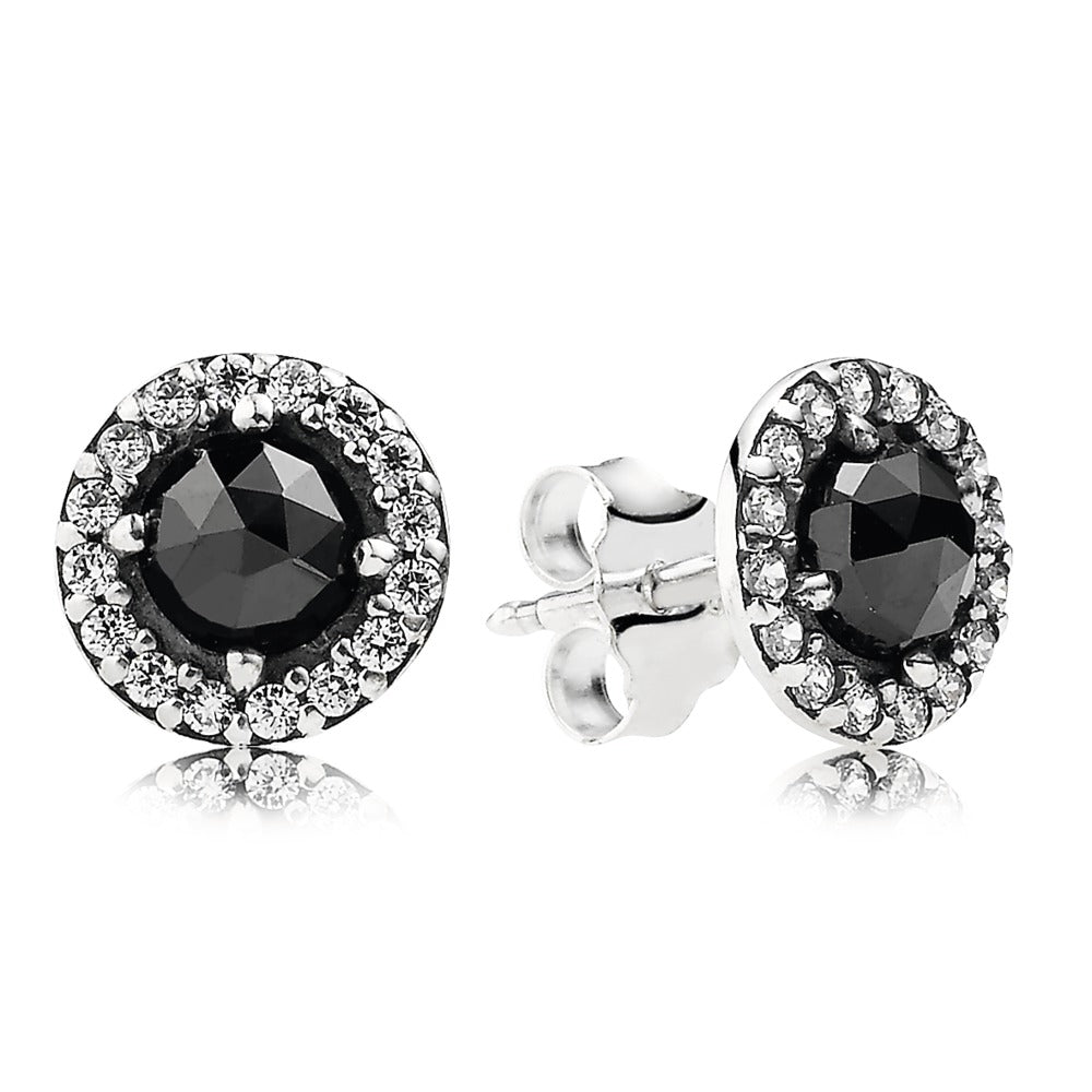 glamorous legacy, black spinel & clear cz